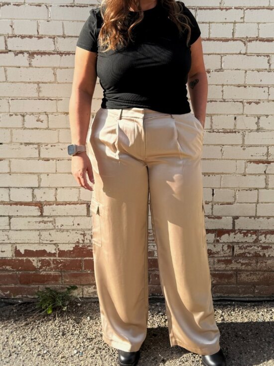 Point Zero Pants - Selene Cargo Dress Pant | Gold